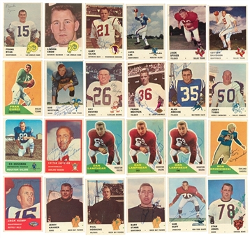 1960-1963 Fleer Football Collection (89) – Including Bart Starr, Paul Hornung and Jack Kemp Signed Cards (Beckett Pre-Cert)